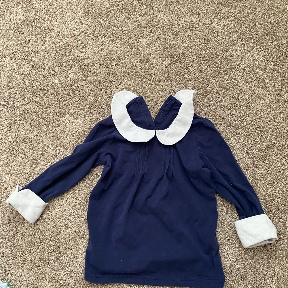 Shrimp and grits blue long sleeve shirt